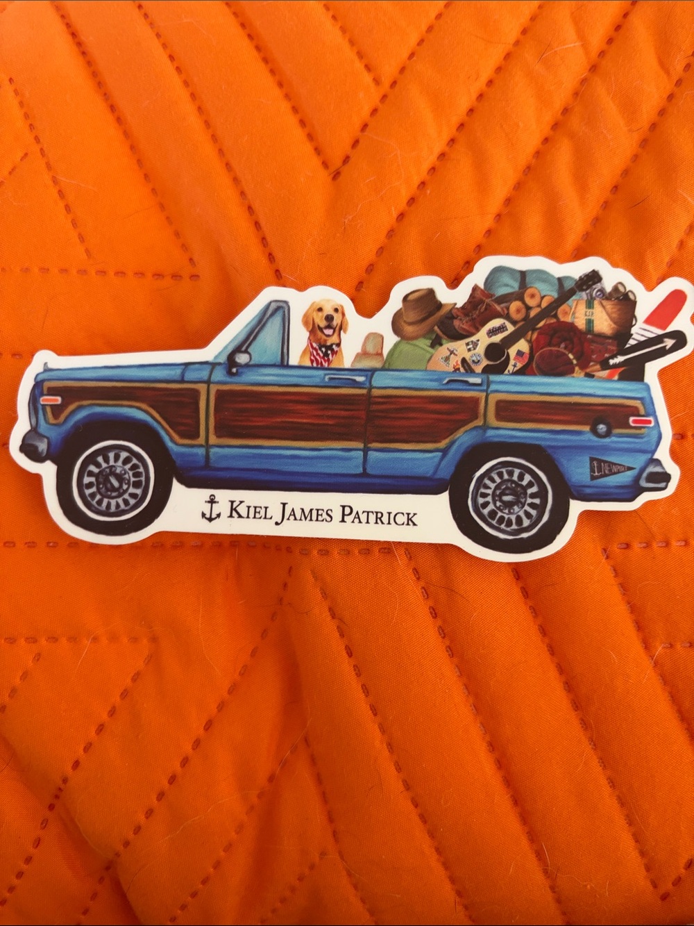 Kiel James Patrick Wagoneer Dog Sticker
